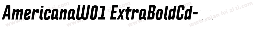 AmericanaW01 ExtraBoldCd字体转换